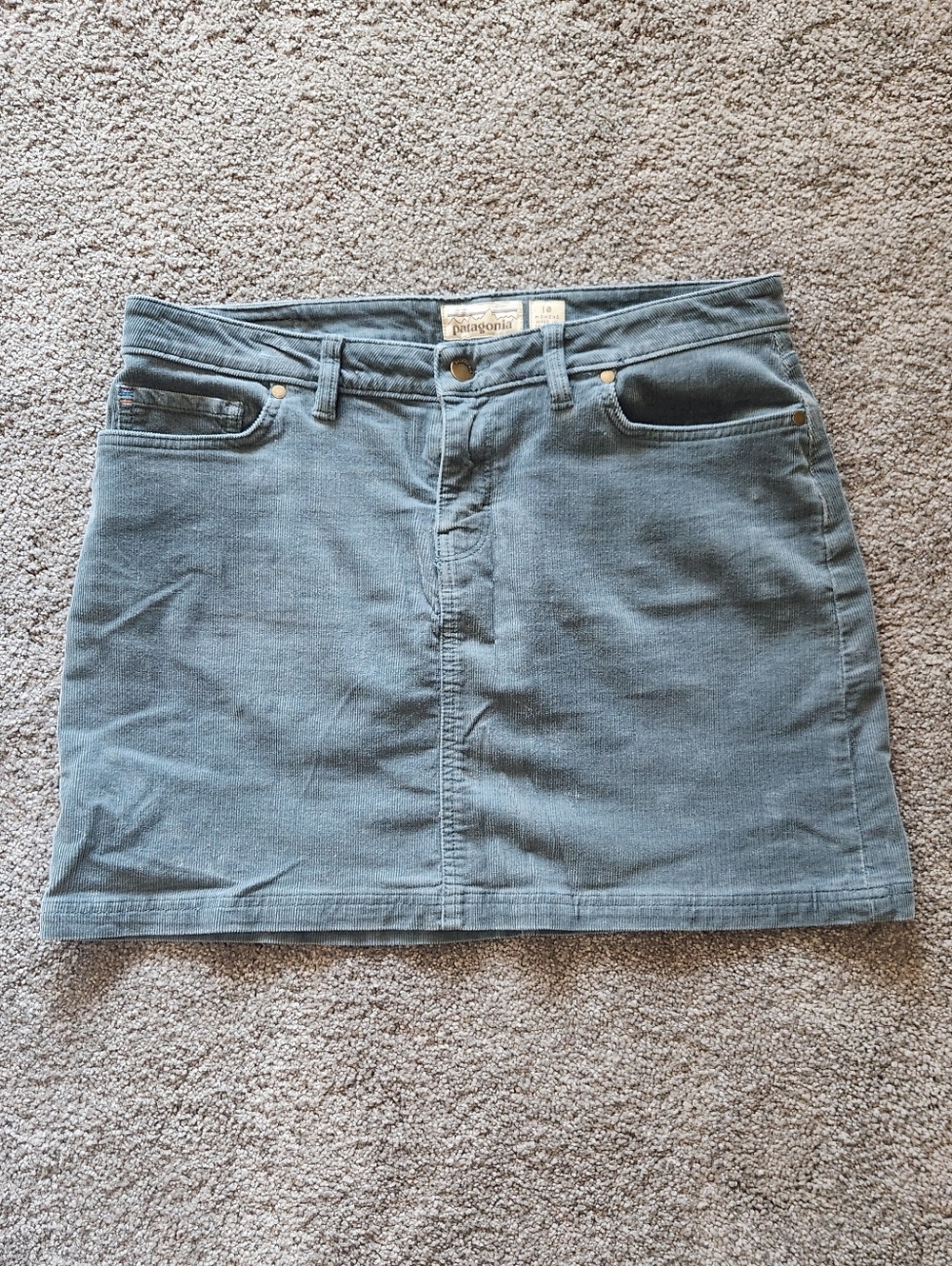 Patagonia Corduroy Skirt in Dusty Blue